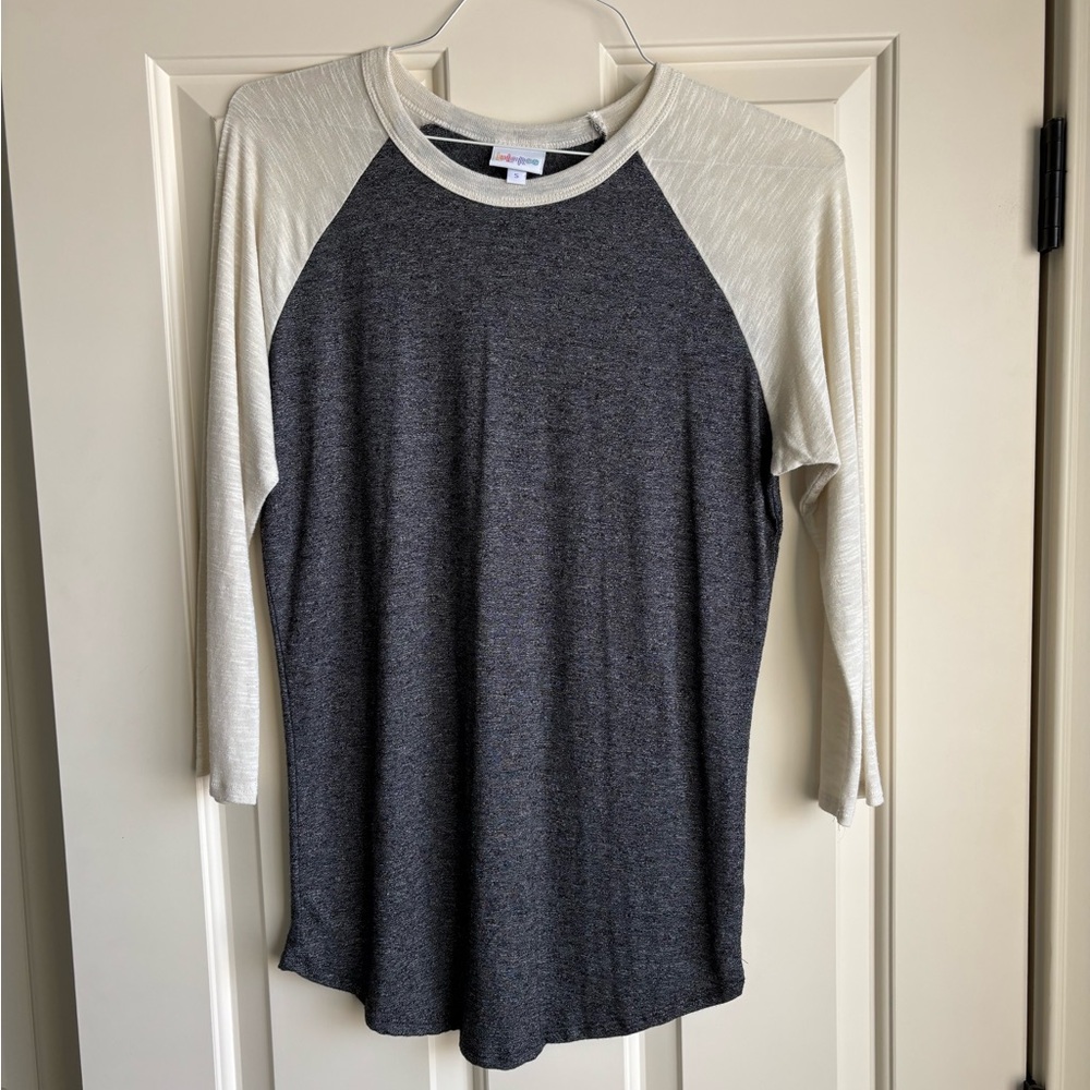 LuLaRoe Black and Cream Top